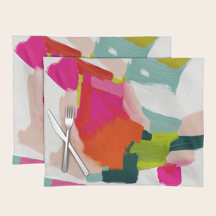 abstract pink art Placemat Gallery Image 1