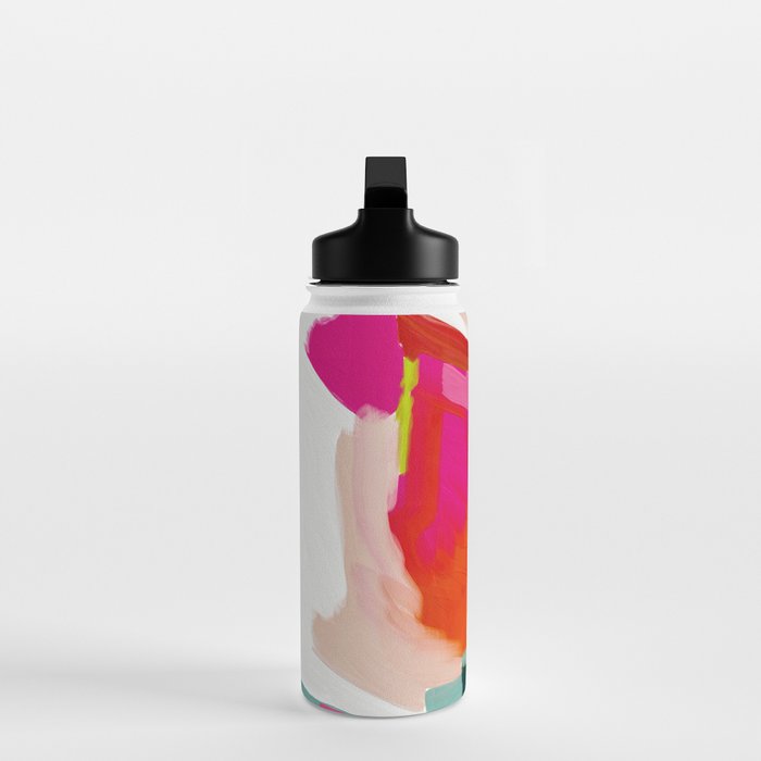 abstract pink art Water Bottle Gallery Image 3