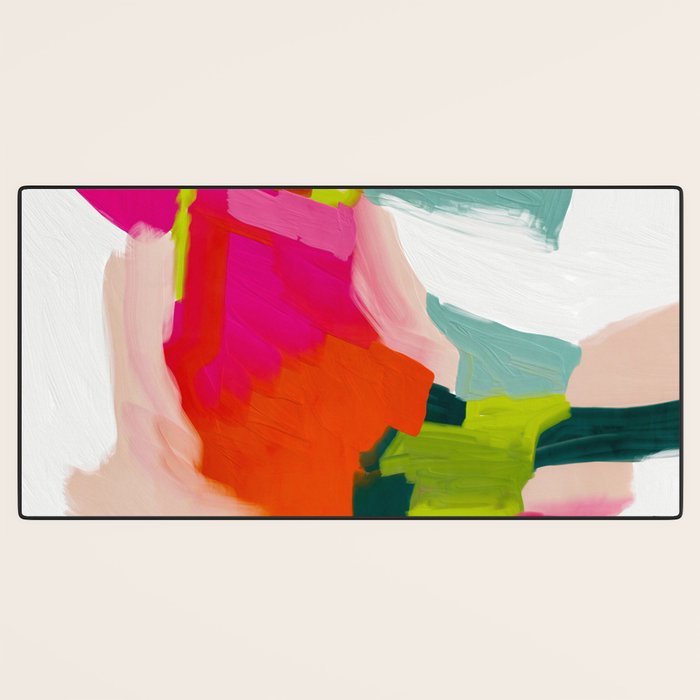 abstract pink art Desk Mat Gallery Image 3