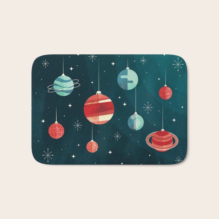 Joy to the Universe (in Teal) Bath Mat Gallery Image 1