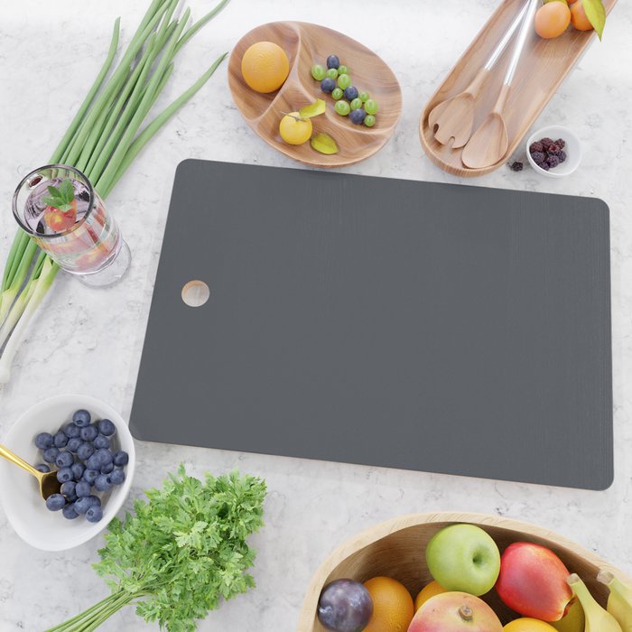 Cool Tone Grey Solid Color Cutting Board Gallery Image 2