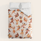 Body Positive. Women in summer swimsuits Comforter Gallery Image 6