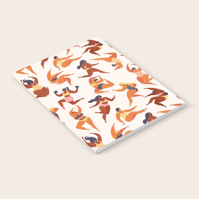 Body Positive. Women in summer swimsuits Notebook Gallery Image 2