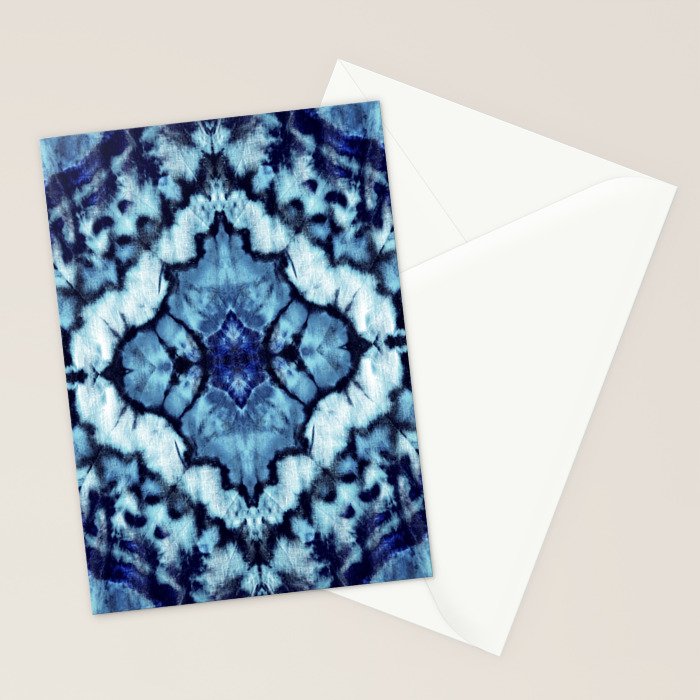 Tie Dye Linen Ikat Stationery Card Gallery Image 2