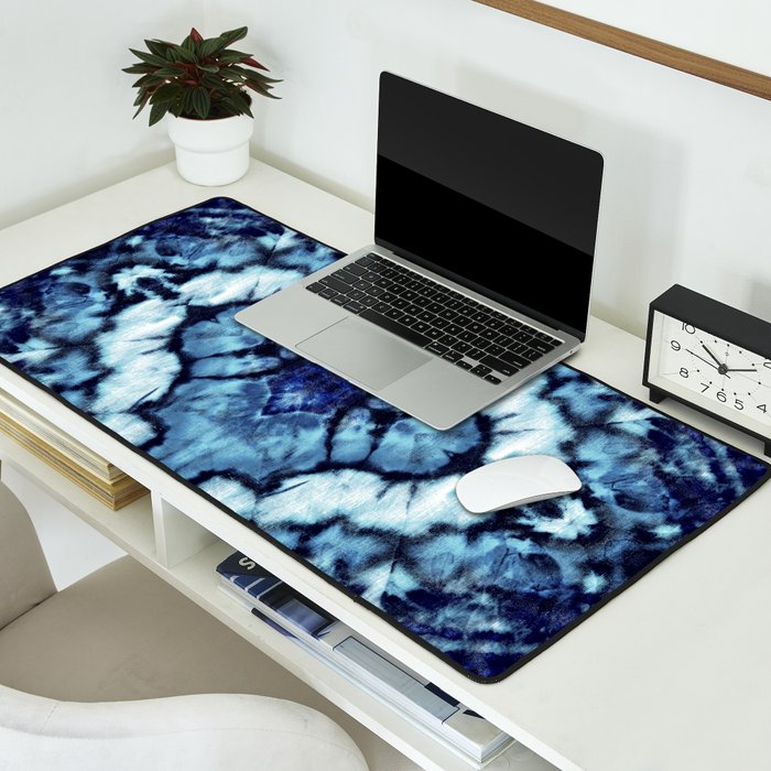 Tie Dye Linen Ikat Desk Mat Gallery Image 2