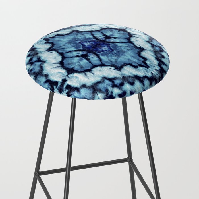Tie Dye Linen Ikat Stool Gallery Image 2