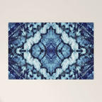 Tie Dye Linen Ikat Welcome Mat Gallery Image 1
