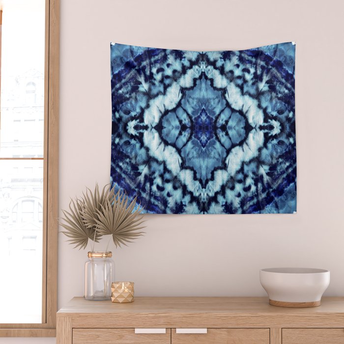 Tie Dye Linen Ikat Wall Tapestry Gallery Image 2