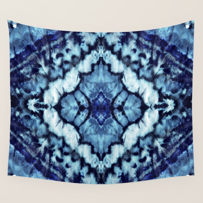 Tie Dye Linen Ikat Wall Tapestry Gallery Image 4