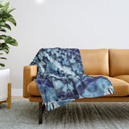 Tie Dye Linen Ikat Throw Blanket Gallery Image 1