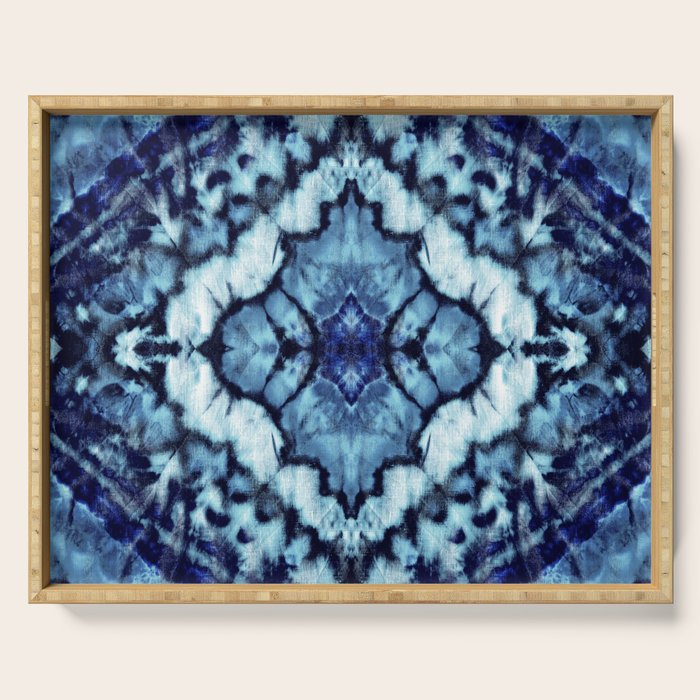 Tie Dye Linen Ikat Serving Tray Gallery Image 1