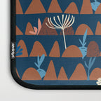 Farmland abstract pattern dark blue Laptop Sleeve Gallery Image 3