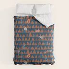 Farmland abstract pattern dark blue Comforter Gallery Image 6