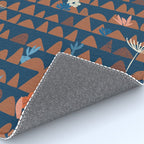 Farmland abstract pattern dark blue Rug Gallery Image 4