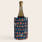 Farmland abstract pattern dark blue Wine Chiller Gallery Image 2