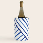 Watercolor lines pattern | Navy blue Wine Chiller Gallery Image 2