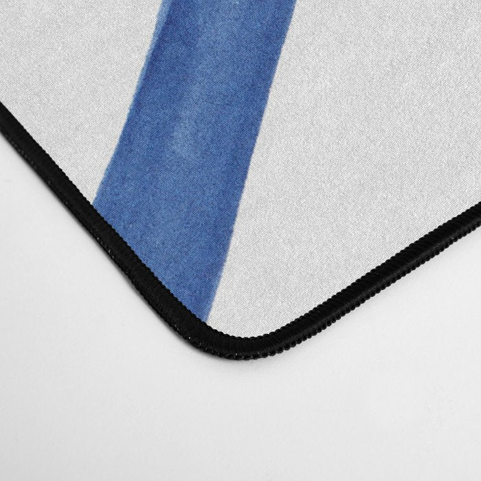 Watercolor lines pattern | Navy blue Desk Mat Gallery Image 4