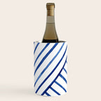 Watercolor lines pattern | Navy blue Wine Chiller Gallery Image 3