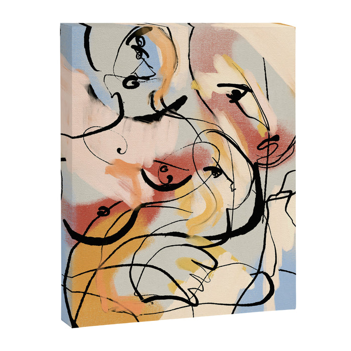 Abstract Female Figure Line Art Canvas Print Gallery Image 1