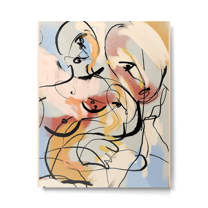 Abstract Female Figure Line Art Metal Print Gallery Image 1