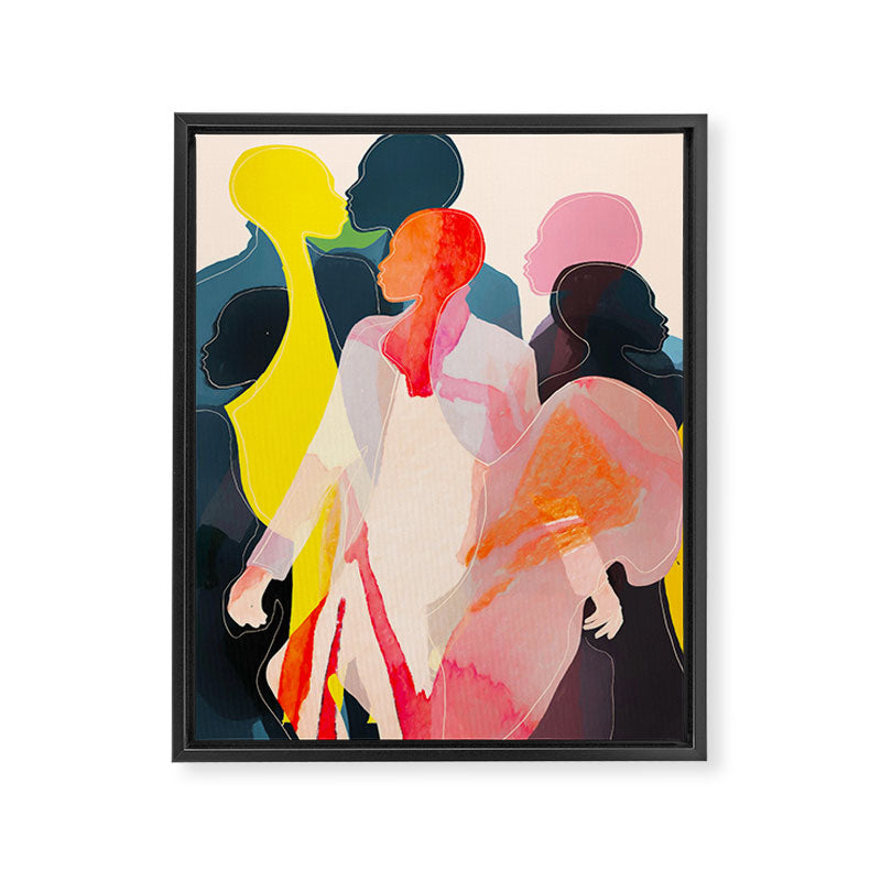 Abstract Figures Framed Canvas Print Gallery Image 6