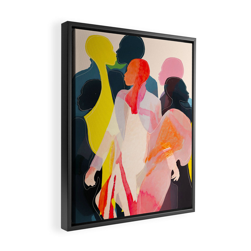 Abstract Figures Framed Canvas Print Gallery Image 2