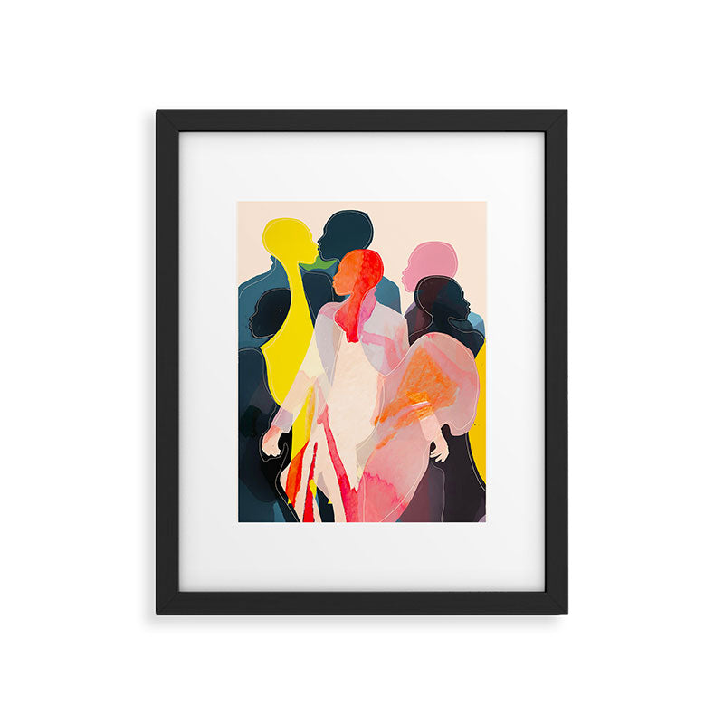 Abstract Figures Framed Art Print Gallery Image 5