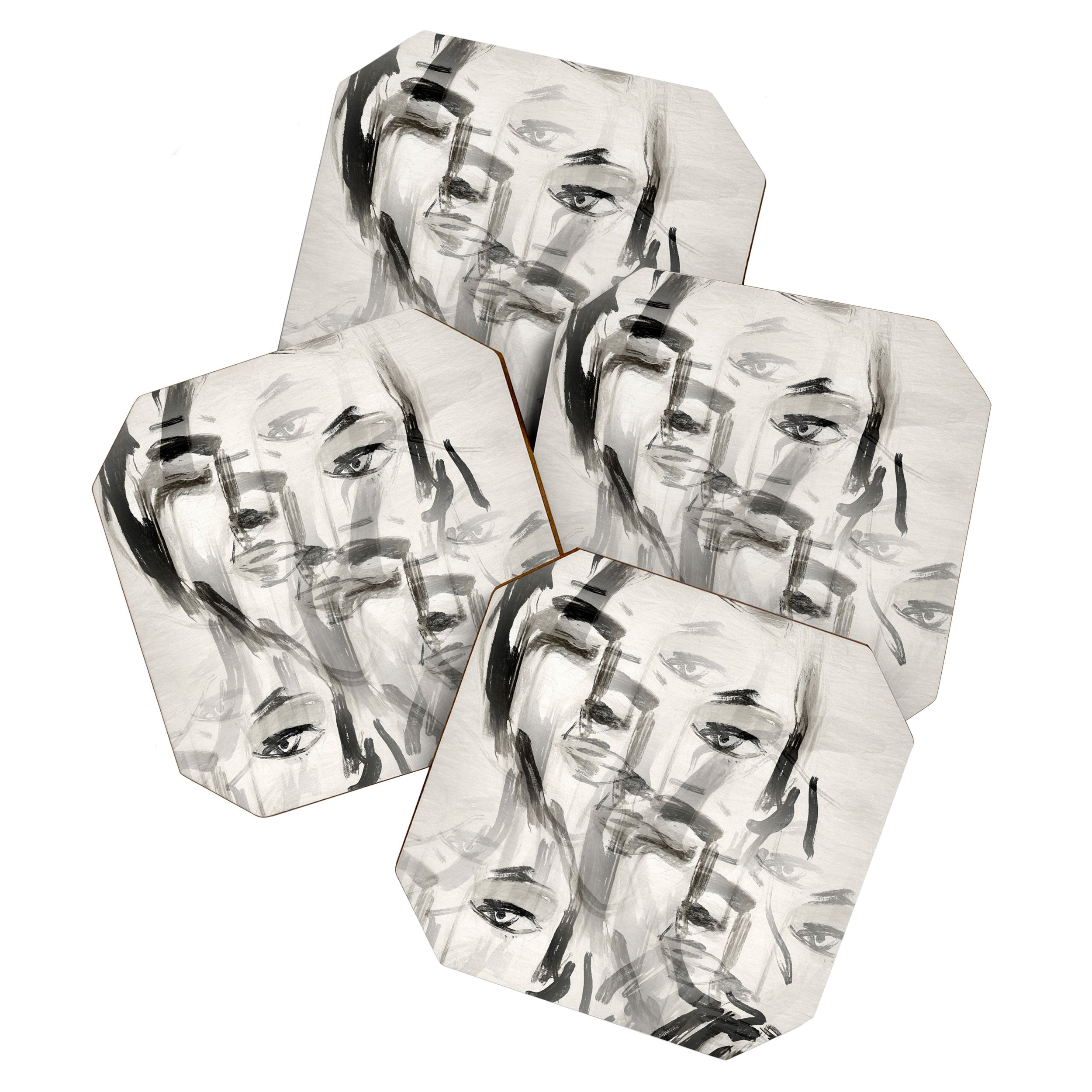 Abstract Portrait 4 Coaster Gallery Image 1