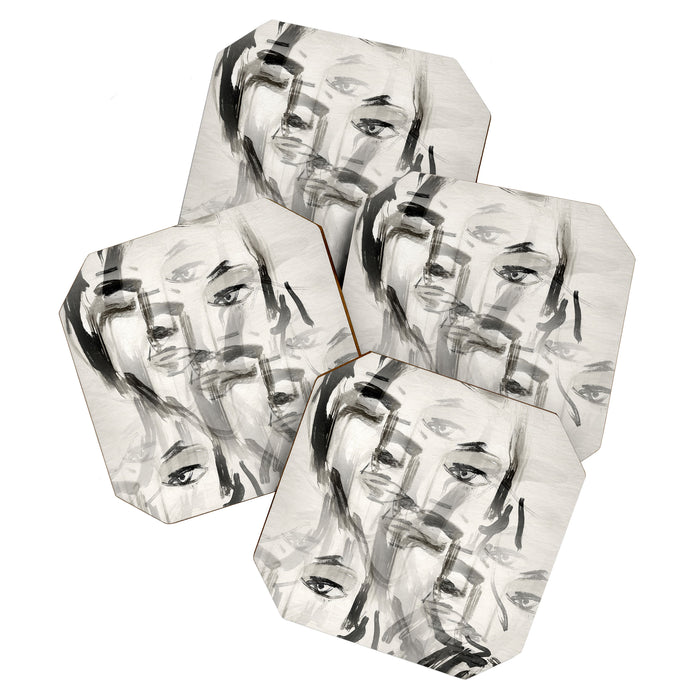Abstract Portrait 4 Coaster Gallery Image 1