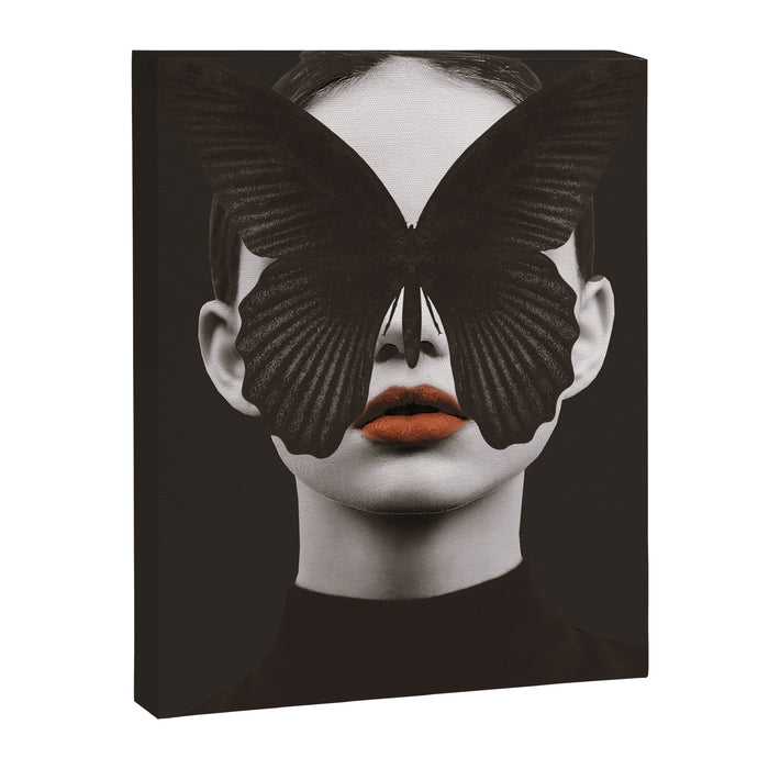 BLACK BUTTERFLY 3 Canvas Print Gallery Image 1