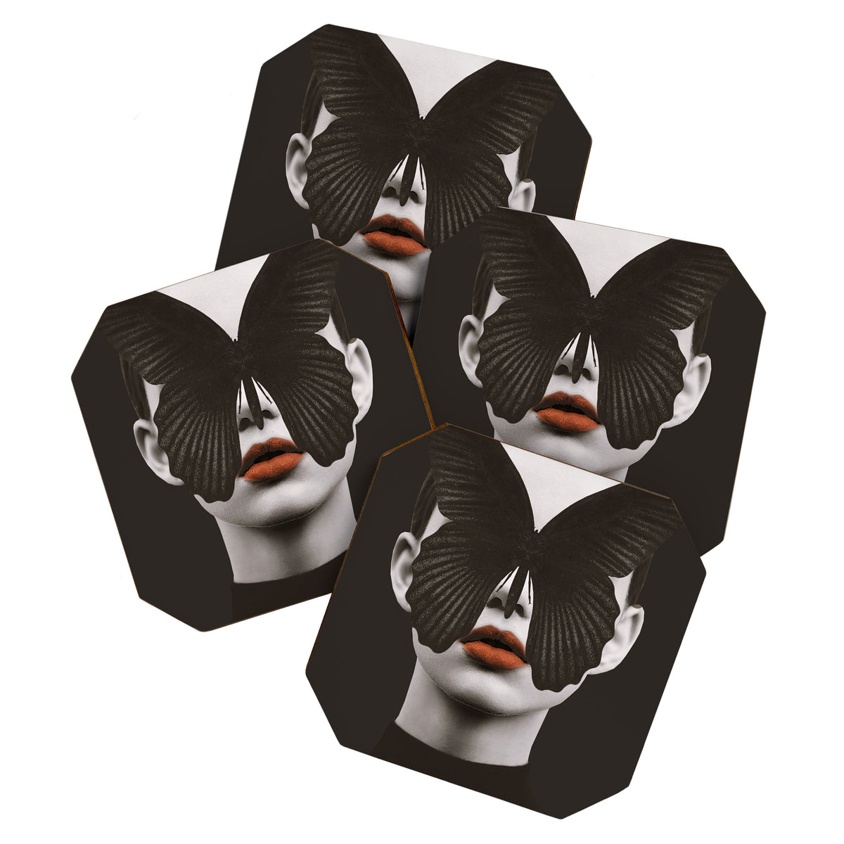 BLACK BUTTERFLY 3 Coaster Gallery Image 1