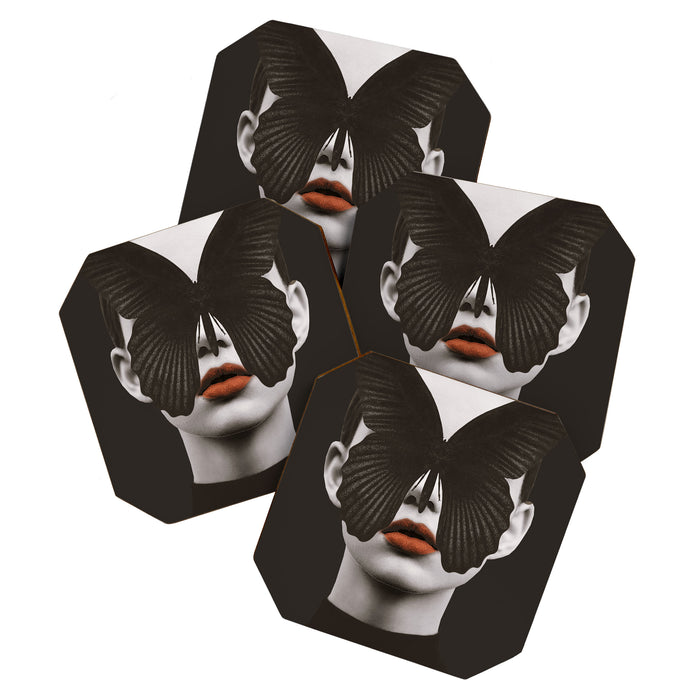 BLACK BUTTERFLY 3 Coaster Gallery Image 1