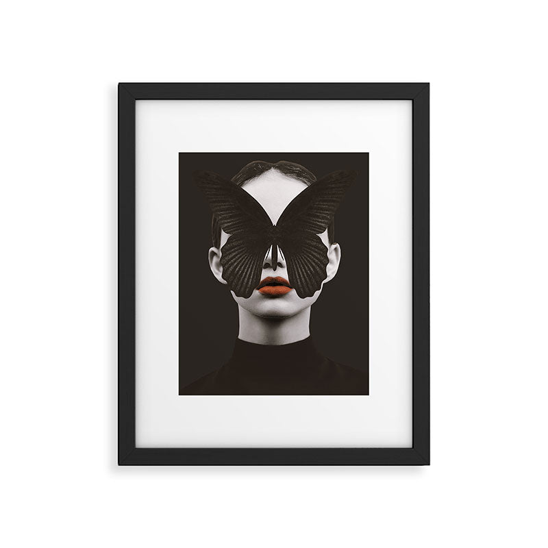 BLACK BUTTERFLY 3 Framed Art Print Gallery Image 4