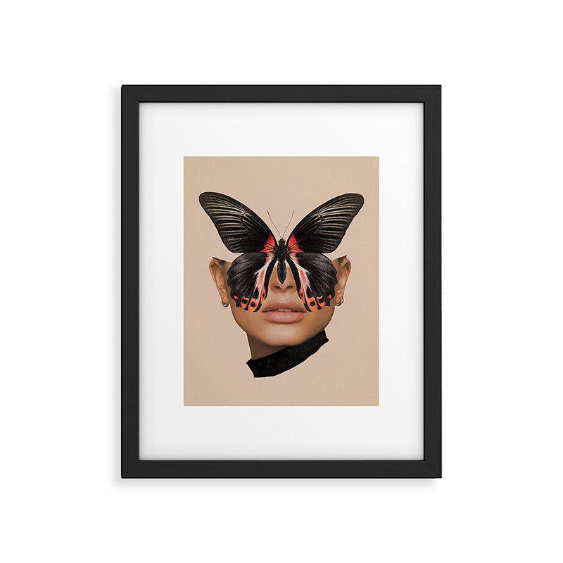 BLACK BUTTERFLY 3 Framed Art Print Gallery Image 5
