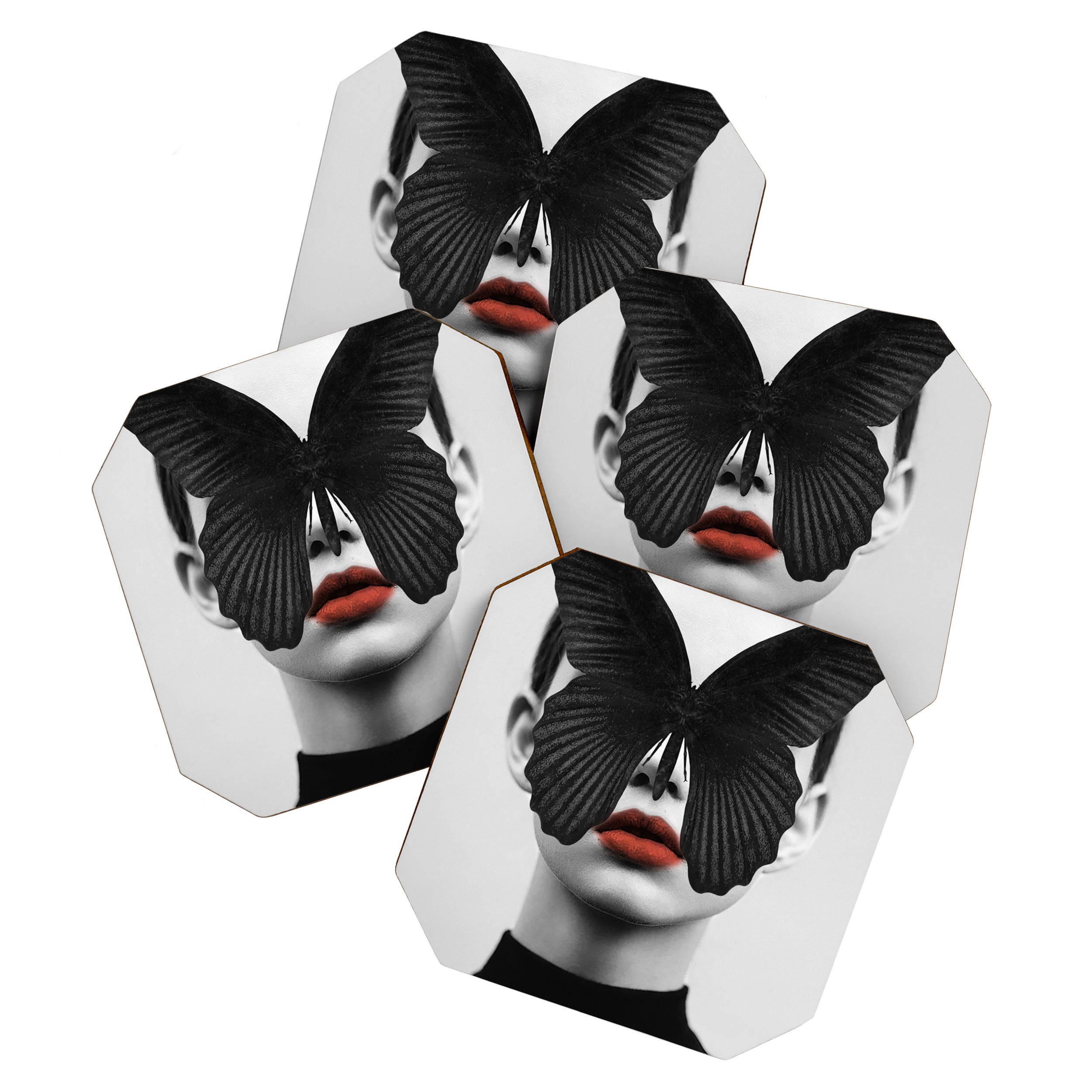 BLACK BUTTERFLY Coaster Gallery Image 1
