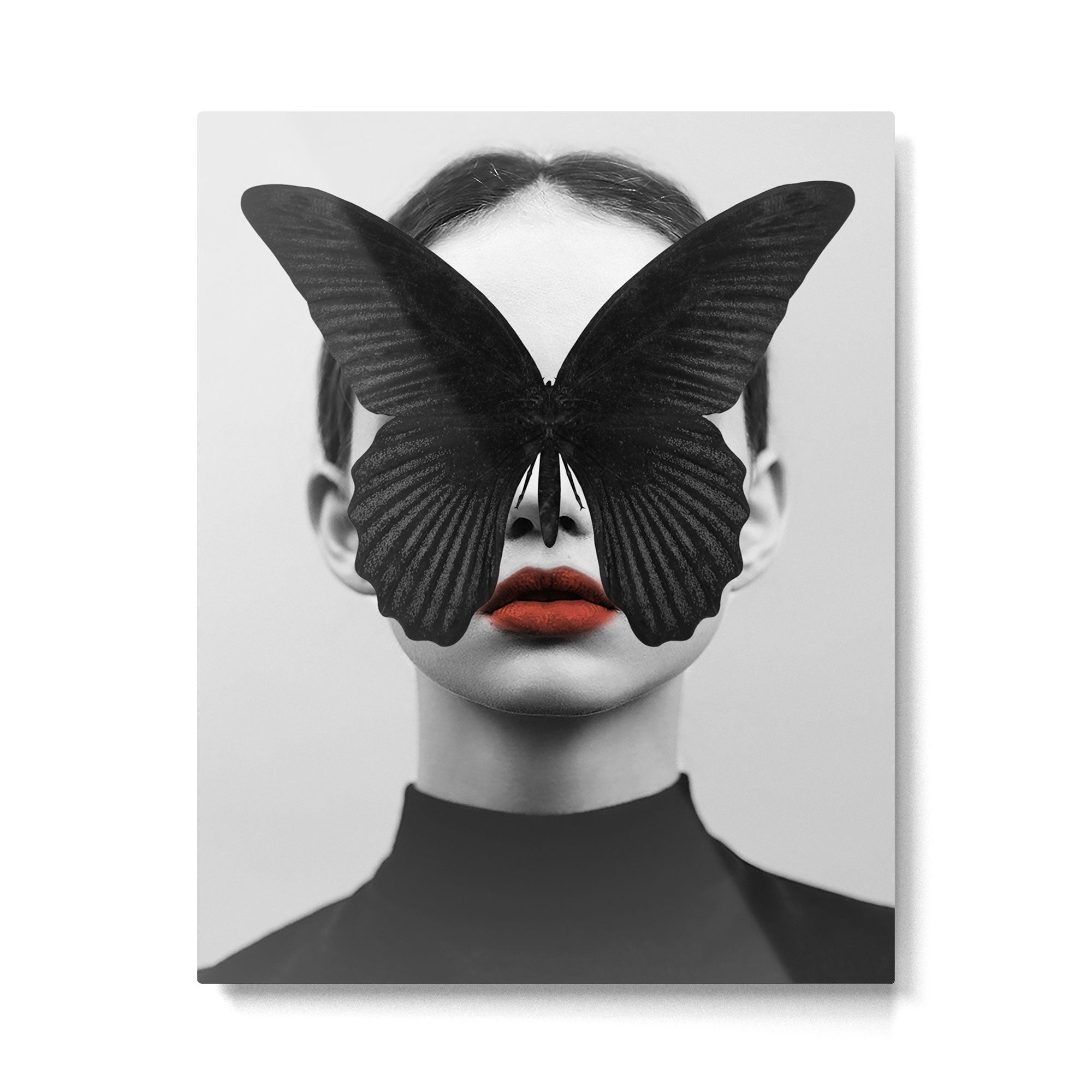 BLACK BUTTERFLY Metal Print Gallery Image 4