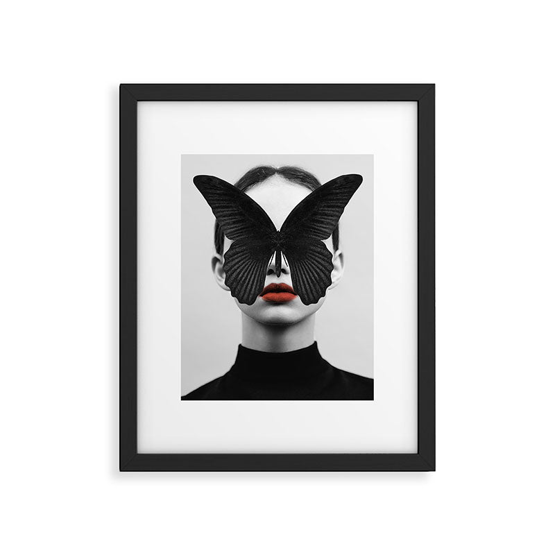 BLACK BUTTERFLY Framed Art Print Gallery Image 5