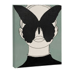 BLACK BUTTERFLY Line Drawing Canvas Print Gallery Image 6