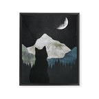 Black Cat 2 Framed Canvas Print Gallery Image 6