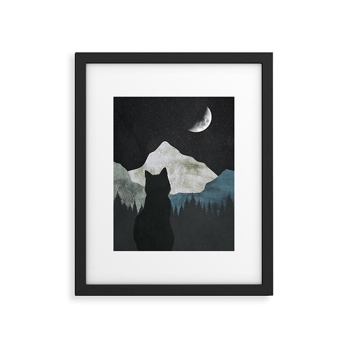 Black Cat 2 Framed Art Print Gallery Image 1