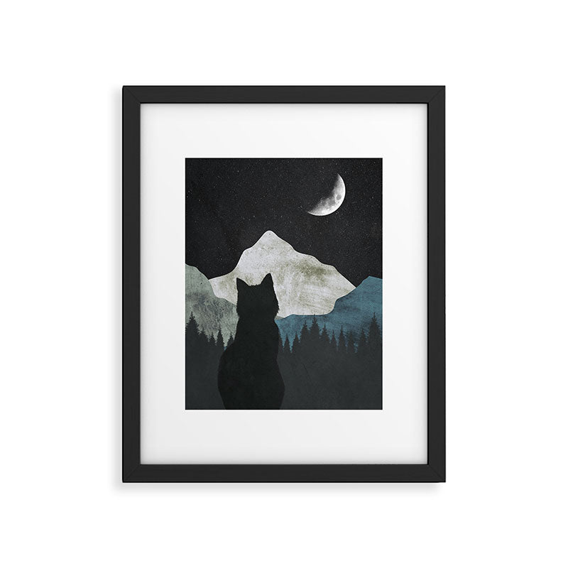 Black Cat 2 Framed Art Print Gallery Image 5