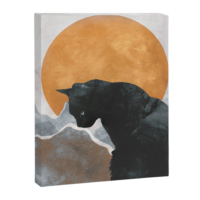 Black Cat Canvas Print Gallery Image 1