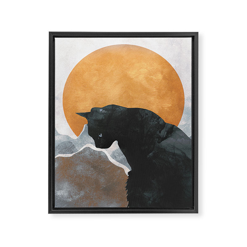 Black Cat Framed Canvas Print Gallery Image 6