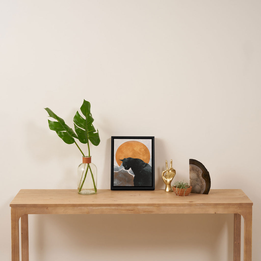 Black Cat Framed Canvas Print Gallery Image 4