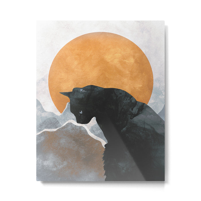 Black Cat Metal Print Gallery Image 1