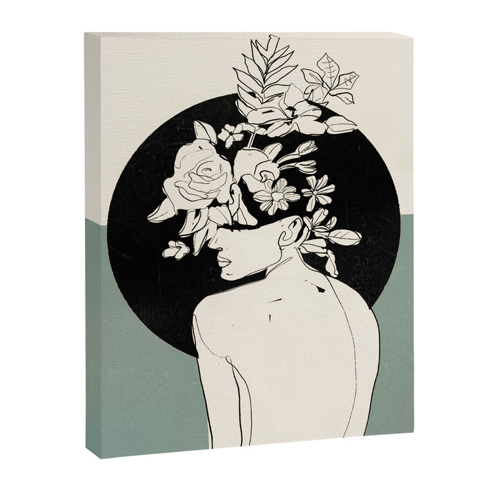 Bloom 8 Line Drawing Canvas Print Gallery Image 1