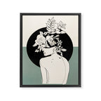 Bloom 8 Line Drawing Framed Canvas Print Gallery Image 6