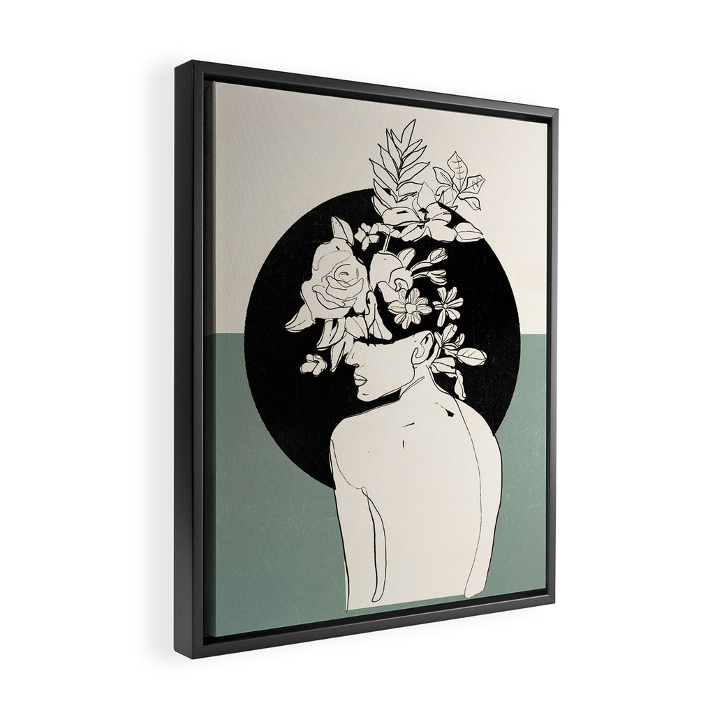 Bloom 8 Line Drawing Framed Canvas Print Gallery Image 2