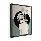 Bloom 8 Line Drawing Framed Canvas Print Gallery Image 2