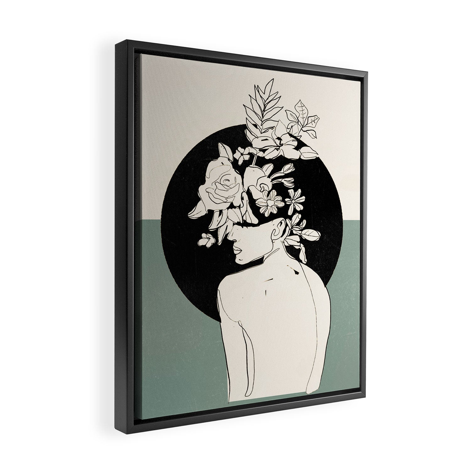 Bloom 8 Line Drawing Framed Canvas Print Gallery Image 2